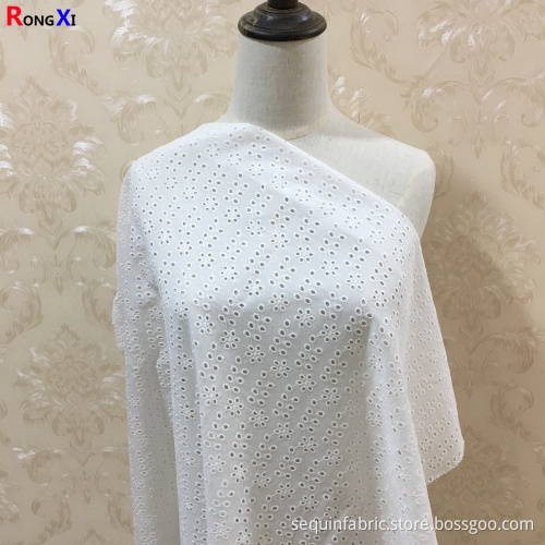 Multifunctional swiss waffle weave Voile Lace Fabric Cotton